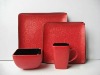 Wholesale Red ceramic dinnerware set