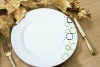 Purple porcelain dinnerware set