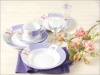 Purple porcelain dinnerware set