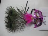 Wholesale 2011New design colorful LED flashing Dance Feather masks