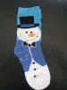Wholesale girl's cotton jacquard cartoon socks