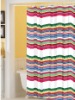 100% polyester printed stripe shower curtain
