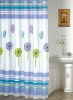 polyester shower curtain with fabric hanger