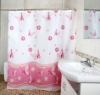 printed butterfly polyester shower curtain