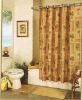 Wholesale Golden polyester PVC/PE coated Shower Curtain/Bath Curtain 015