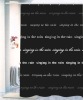 Wholesale printed letter polyester shower curtain