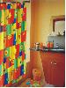 Wholesale printed flower polyester shower curtain