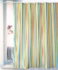 Wholesale printed strip line polyester shower curtain