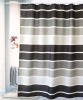 Wholesale printed strip line polyester shower curtain
