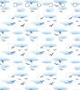 Wholesale printed bird polyester shower curtain