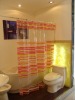 Wholesale red stripe pvc shower curtain
