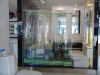 Wholesale hot selling green leaves plastic shower curtain