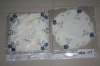 Wholesale Blue peony oval embroidery placemat for your home