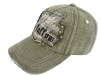 Wholesale Washed cotton hat ( washed sports cap with applique embroidered logo )