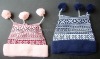 Wholesale jacquard knitting children winter hat