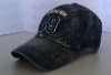 Wholesale jean baseball hat with embroidered logo