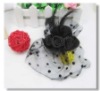 Wholesale fashion feather fascinator,mini top hat with hair clip,go with the formal dress