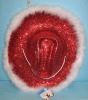 Wholesale glitter feather hat christmas hat happy new year hat party hat