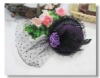 Wholesale feather fascinator with mini top hat,hand made flower,lace,go with the formal dress