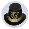 Wholesale new year plastic hat party hat christmas hat