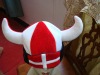 Wholesale cheap velvet party hat/ carnival hat/2 horns cow hat