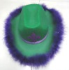 Wholesale BSH-0640 feather bowler carnival party hat