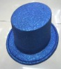 Wholesale BSH-0674 silver blue bowler carnival party hat