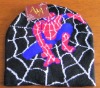 Wholesale knitted beanie hat with spider logo