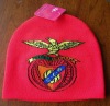 Wholesale eagle logo red fan hat with label