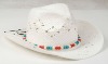 Fashion straw handmade weave cowboy hat