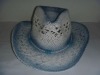 Wholesale Latest blue panama straw hat
