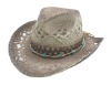 Wholesale Paper straw handmade weave cowboy hat