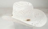 Wholesale Paper straw handmade weave cowboy hat