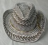 (HCB1315C) Fashion Pattern Paper Straw Cowboy Hat