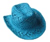 Wholesale (CCB1010B) Blue Paper Straw Cowboy Hat For Children
