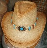 Wholesale raffia straw children cowboy hat