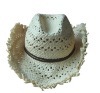 Fashion Straw Cowboy Hat With Ribbon Trim For Children