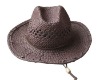 Wholesale (CCB1005) Straw Cowboy Hat With Ribbon Trim For Children