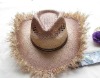 Wholesale Latest raffia hat with rough selvedge