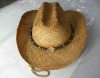 Wholesale Natural Riffia straw cowgirl hat