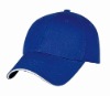 promotional 100% cotton twill plain blue baseball sport cap with sandwiches