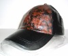 2011 6 panel hot sell fashion leather baseball cap