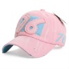 Ladies' baseball cap with applique embroidery