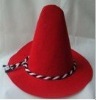 Wholesale lady's red felt carnival hat