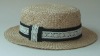 Natural Paper Straw Bucket Hat With Ribbon Band For Ladies