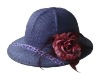 (HBK1109A) Fashion Straw Bucket Hat With A Flower For Ladies