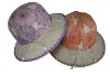 Wholesale Fashion Straw Bucket Hat With Printed Pattern For Ladies