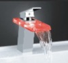 Colorful glass sink led faucet, kitchen wash basin water tap