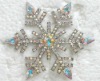 Wholesale Rhinestone Christmas snowflake brooch pin