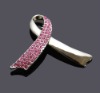 Wholesale Promotion& Hotsale Pink ribbon brooch-B01113-4